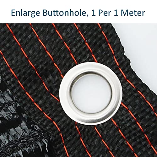 Filet d'ombrage noir 1 mètre 1 trou rideau isolant thermique extérieur de 8x8m - 5