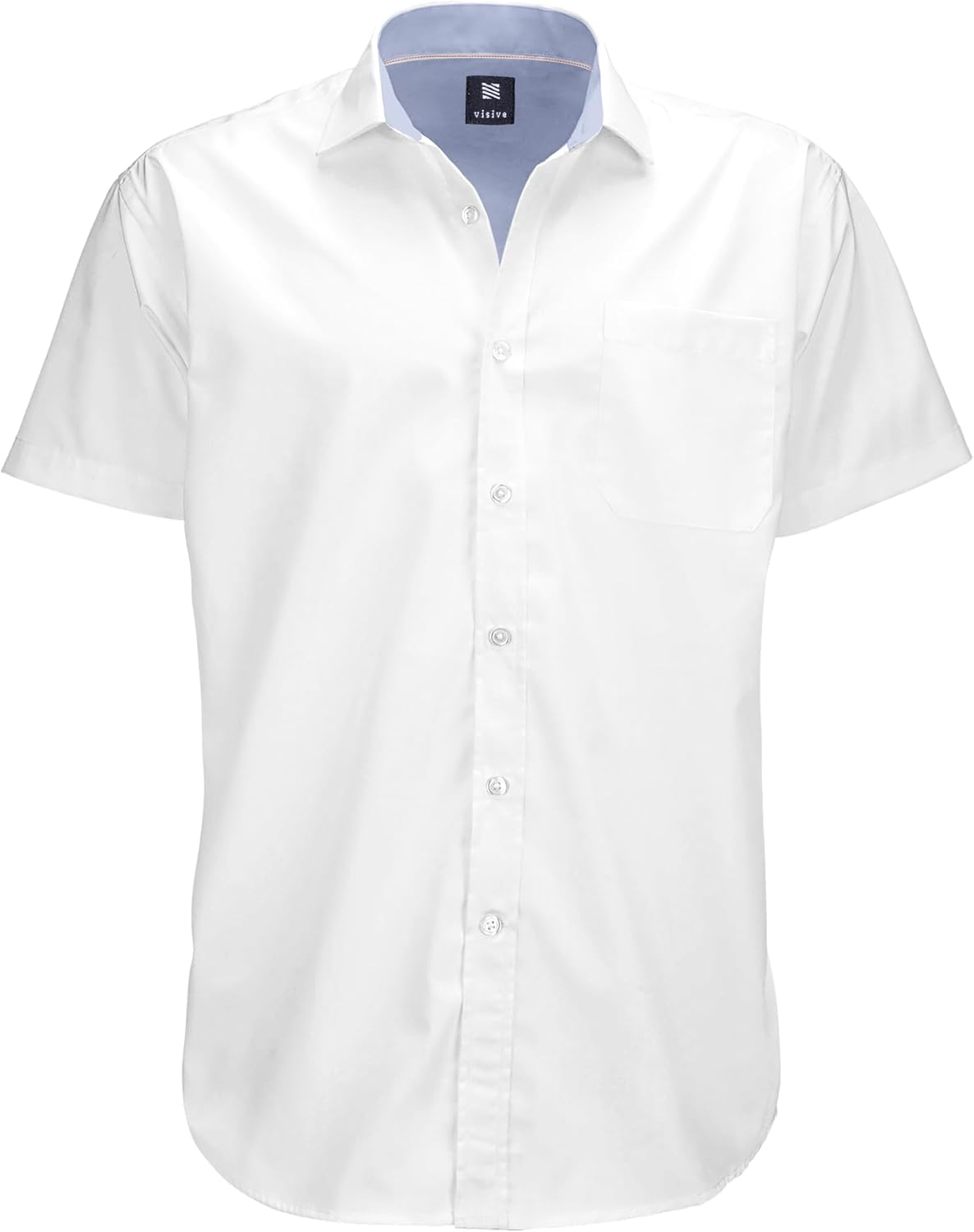 Visive Mens Oxford Short Sleeve Premium Button Down Dress Shirts - Big and Tall Dress Shirts Short Sleeve Shirt for Men