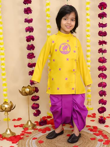 Image of BownBee Kids Ethnic Wear Dhoti Kurta Set | Traditional Festive Clothing for Children | Indian Wedding & Celebration Wear | Comfortable Fit