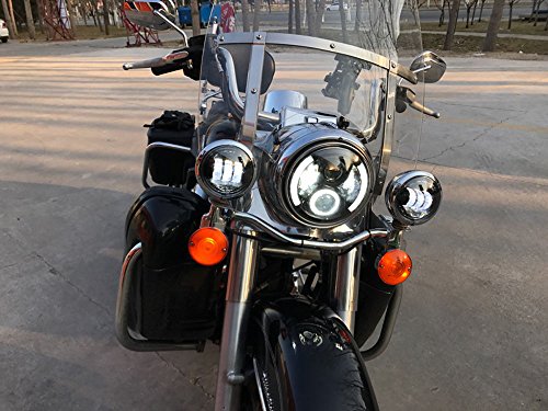 Hozan Black 4.5 4-1/2 Inch Motorcycle Passing Lights Led Auxiliary Fog Light #TOP3