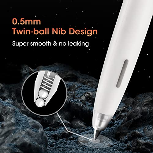 Image of WRITECH Gel Pens Fine Point: 0.5mm No Smear & Smudge Black Ink Pen Click for Journaling Sketching Drawing Notetaking Retractable Extra Finepoint Smooth Writing Silent Pen Set Non Bleed 8ct Up-Gel