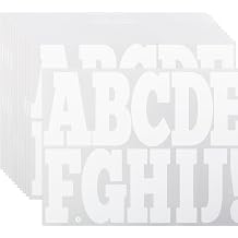 4 Inch Letter Stickers, Self Adhesive Alphabet Sticker - 12 Sheets White