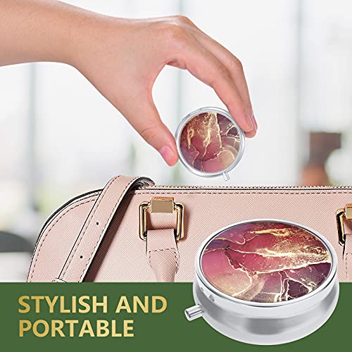 Image of Pill Box, Small Pill Case for Purse & Pocket, Travel Medicine Organizer