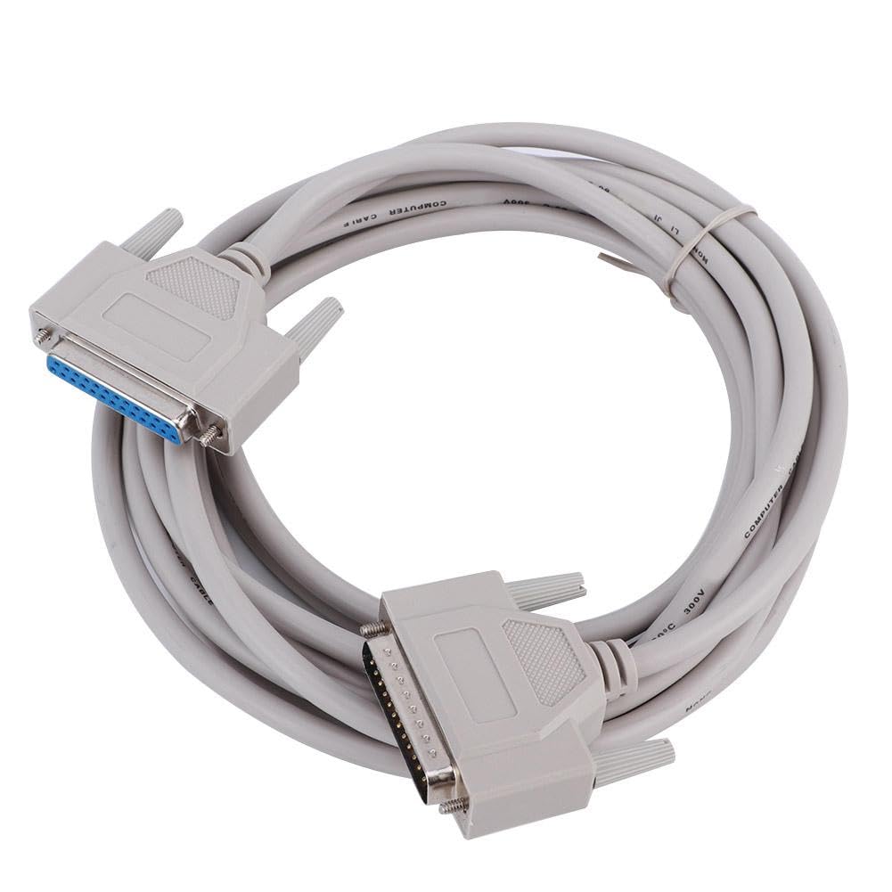 Fyearfly 15 Piedi Db25 Cavo di Prolunga 25 Pin, Lunghezza 4,5M(15Piedi) Linea di Porte Parallele Db9 Db25 Con Connettore Maschio E Femmina Rs232, per Stampante, Macchina per Incisione Mach-3