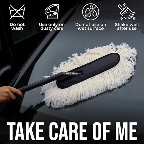 Image of CAR101 Zip Zap Car Duster | Ceramic Wax Infused | Scratch-Free Cleaning | Easy Grip Handle | Premium Car Cleaning Tool | Effortless Dust Removal for Car & Bike