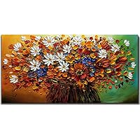 Amazon.co.jp: Yotree 絵画 24 x 48インチ 絵画 鮮やかな花 油絵 3D