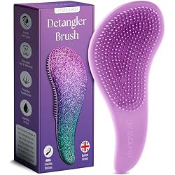 Lily England Hair Brushes for Women with Flexible Bristles - Pain-Free Detangler Brush for Curly, Thick, Straight & Natural Hair - Gentle Hairbrush for Women - Petrol Color