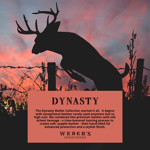 Weber's Premier Leather - Dynasty Series - Men's Western Rodeo Wallet - Rfid Blocking Full Grain Leather Pocket Secretary #TOP6