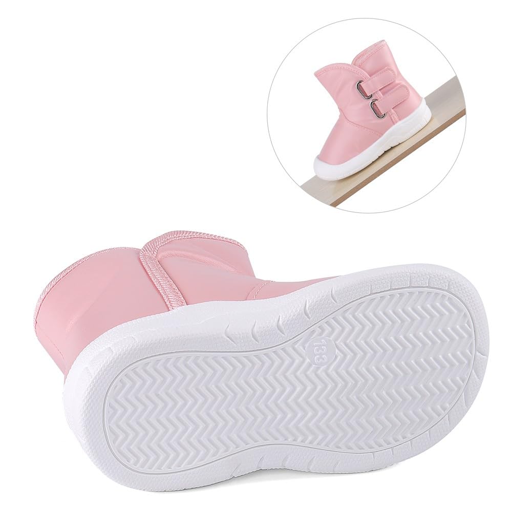 LACOFIA Bottes de Neige d'hiver imperméables en Caoutchouc antidérapant pour bébé Filles et garçons