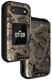 Nakedcellphone Case for Nokia 2760 2780 Flip Phone, [Outdoor Camouflage] Slim Hard Shell Protector Cover with Grid Texture - Tree Leaf Real Woods Camo Design