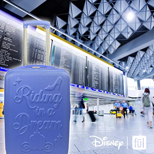 Ful Disney Princess Cinderella Carry-On Rolling Suitcase, Hardside Travel Luggage With Spinner Wheels, 22 Inches, Blue #TOP6
