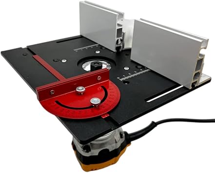 Irfora Set of 3 Router Table Insert Plate Aluminum Alloy Wood Milling Flip Board Trimming Engraving Auxiliary Tool Woodworking Benches