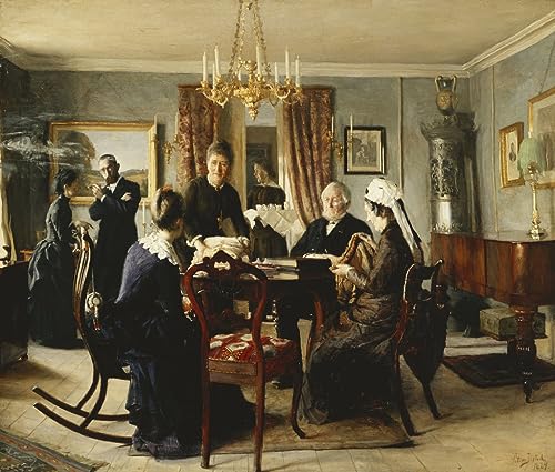 Peinture Thé de l'après-midi Peter Ilsted affiche art mural haut de gamme 60x90