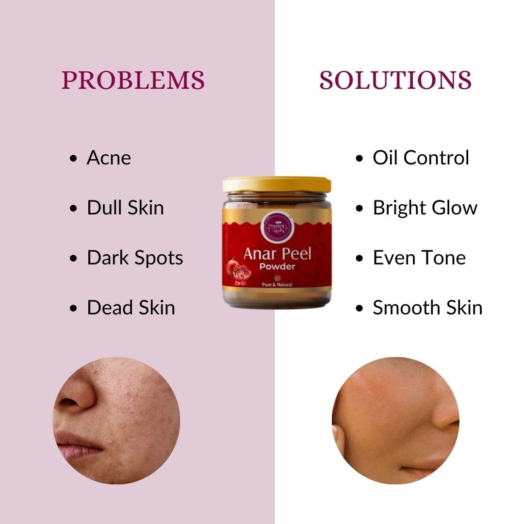Anar Peel Powder | 100 Gm | (Pomegranate) for Face Pack Skin Brightening Skin Care Routine | Herbal Powder for Face Pack & Beauty Care Routine | Herbal Skin Care — Amazon image 7