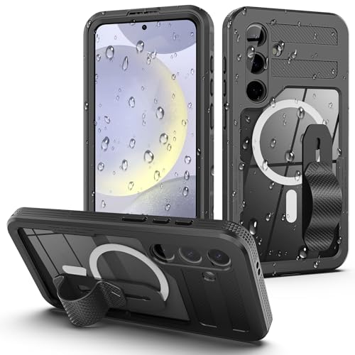 Towevine for Samsung Galaxy S24 Waterproof Case, with Built-in Screen Protector Dustproof Shockproof Full Body Underwater Protective Phone Case Cover for Samsung Galaxy S24 5G-Black (2024)