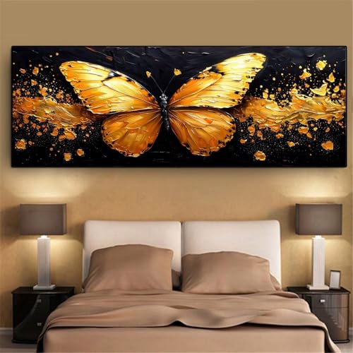 Diamond Painting Papillon Doré 50x150cm | Kit Complet Grand Format Mefooge - 2