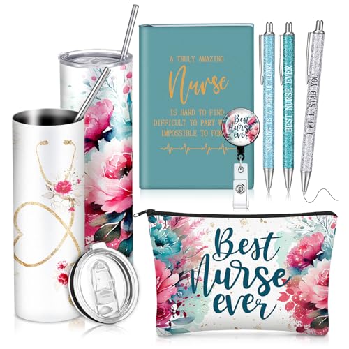 Geiserailie 7 Pcs Christmas Nurse Gift Set for Women, Natural Style