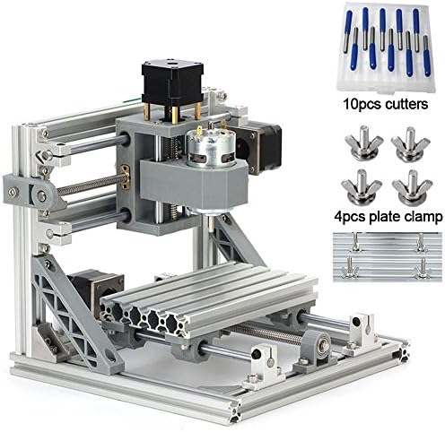 DIY CNC Router Kits 1610 GRBL Control 3 Axis Plastic Acrylic PCB PVC Wood Carving Milling Engraving Machine, XYZ Working Area 160x100x45mm CNC Router Machine By Beauty Star