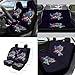 Wanyint Sea Turtle 15 PCS Car Seat Cover Set, with Steering Wheel Cover Seat Belt Covers Trash Bag Air Vent Phone Holder Rear View Mirror Cover Car Cup Coasters Key Chain Auto Interior Accessories