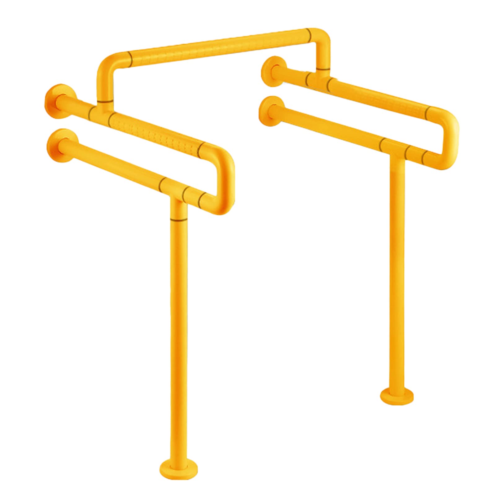 Fkxsxaz Women's Yellow Toilet Safety Rails, Universal Handles For Elderly, Handicap Seat With Handles, Assist Grab Bar Anti Slip Handle Aid,-With Legs