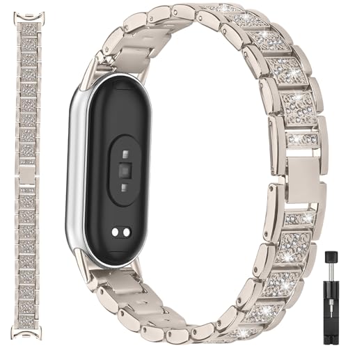 Correa de acero inoxidable para Xiaomi Mi Band 8/9/10 miniatura 1