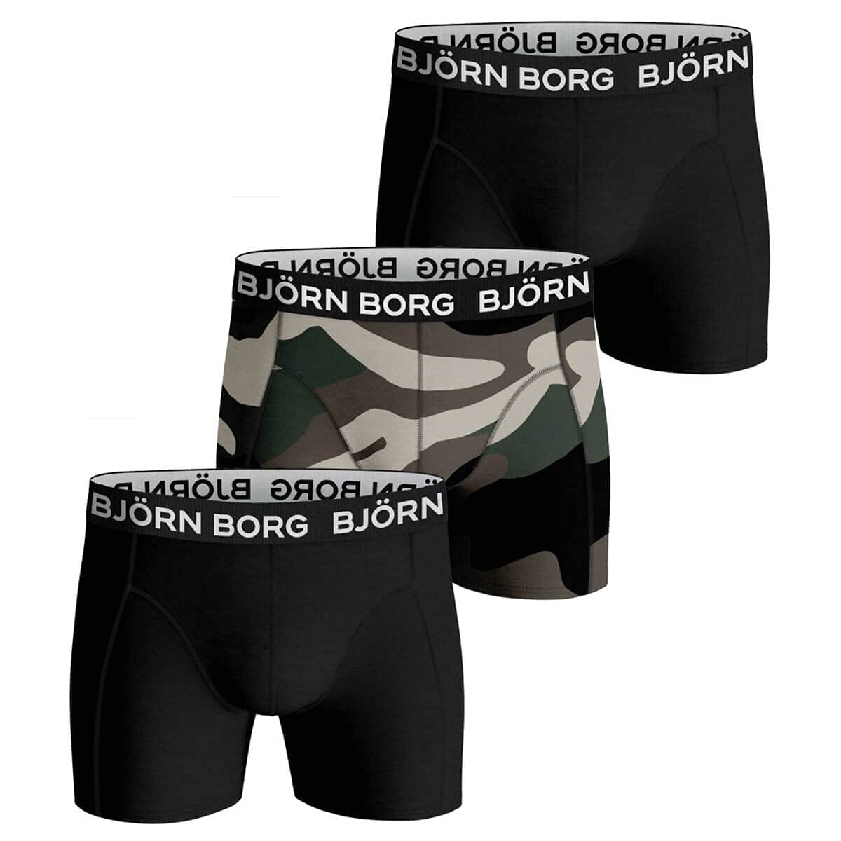 Björn Borg | Bjorn Borg Cotton Stretch Boxer 3P, Boxer Briefs for Men, Multi-Packs Available, Size XL