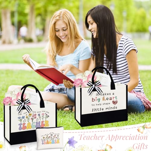 Image of UAREHIBY Teacher Appreciation Week Gift In Bulk,Teacher Gifts for Women Tote Bag,End of Year Teacher Thank You Gift,Back to School,Christmas Valentine Day Gifts for Teachers