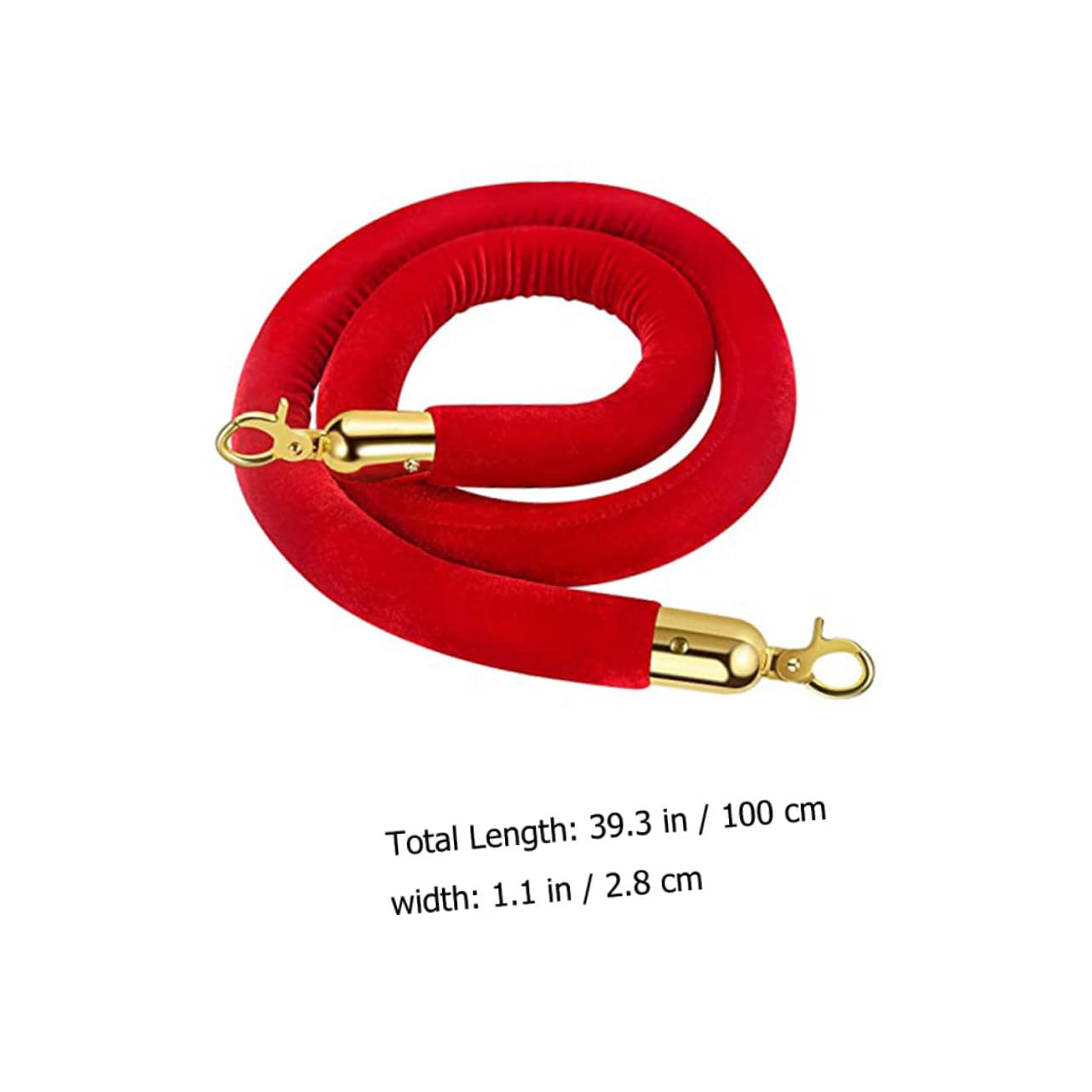 Concierge Post Lanyard Velvet Ropes and Posts Braided Queen Barrier Rope Party Queue Rope Seat Crowd Control Velvet Rope Queue Rope with Hooks Safety Breakaway Lanyard Zinc Alloy IWOWHERO