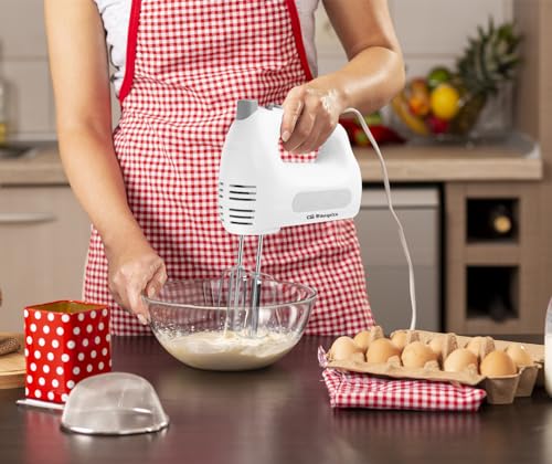Miniatura 6 de Orbegozo Ba 3250, Batidora Amasadora, 400 W, Empuñadora Ergonómica, Rápida Refrigeración, Incluye Varillas Amasadoras Y Mezcladoras, 6 Niveles, Función Turbo, Color Blanco