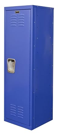 Hallowell Kid Locker, 15"W x 15"D x 48"H, 717 Grand Slam blue, Single Tier, 1-Wide, Knock-Down