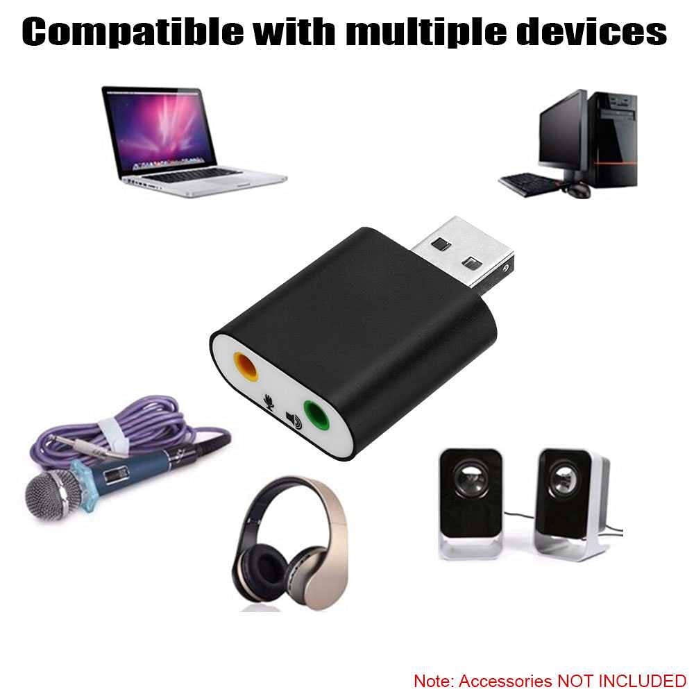 Quvxzy 2 Pcs Adaptateur USB Vers Jack 3,5 Mm, Adaptateur USB