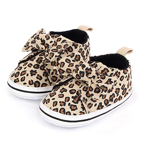 Baby Boys Girls Soft Sole Leopard Shoes High Top Ankle Sneakers, Sport Newborn Infant First Walkers Shoes