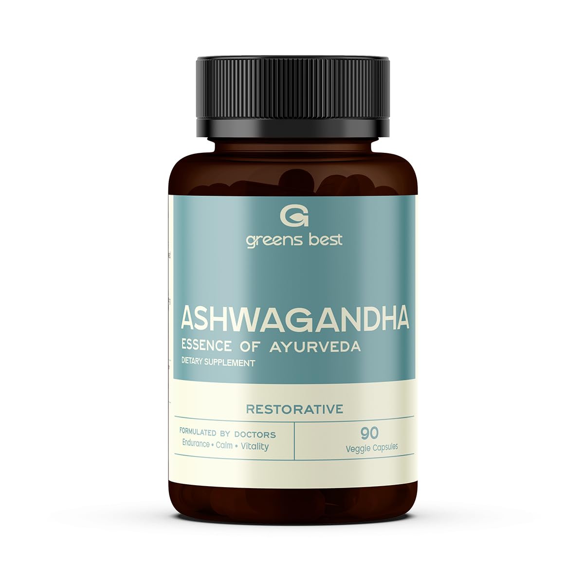 GREEN'S BEST Ashwagandha Capsules – Stress & Mood Support, Energy & Relaxation – Organic Adaptogen Supplement for Calm & Focus – 90 Vegan Capsules