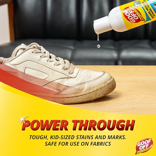 Goof Off Marks, Messes & Stains Remover, 8 fl. oz. Spray, Household Surface Safe, Removes Spots and Stains from Plastics, Fabric, and Clothing, Ideal for Households with Kids