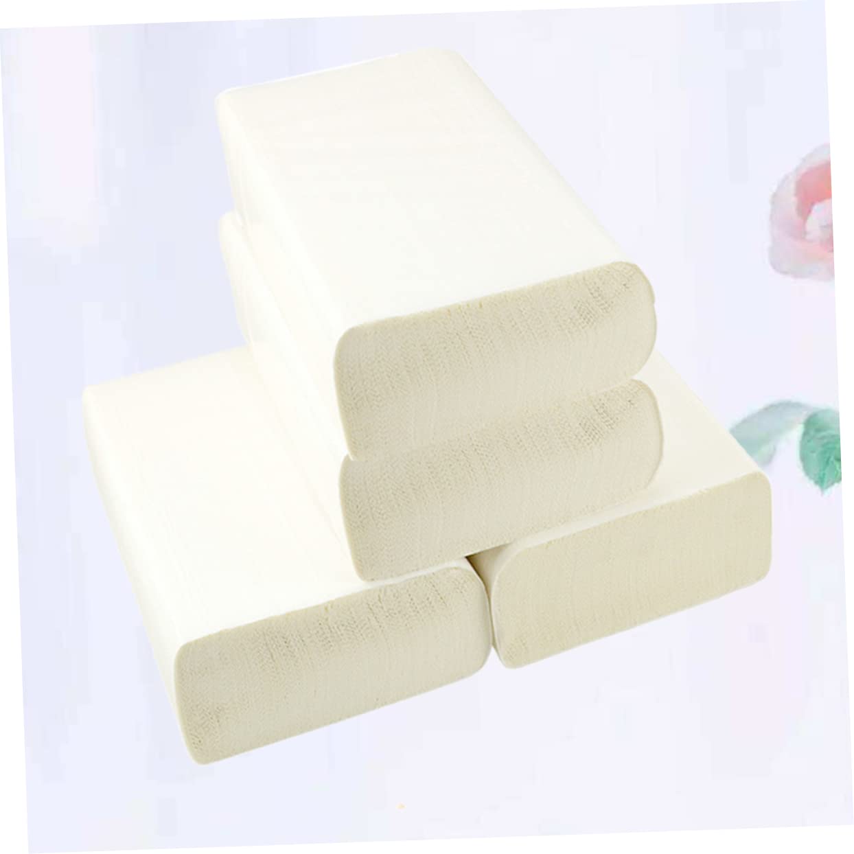PACKOVE Asciugamani senza Irritazioni Carta 4 Pezzi Spessa da Cucina in Pasta di Legno Assorbente e Resistente per Cucina e Hotel