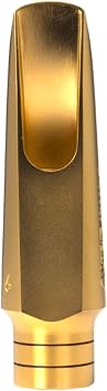 BetterSax Burnin Metal Alto Saxophone Mouthpiece 24K Gold-Plated Brass, Incredible Projection, Free-Blowing, Reed-Friendly, Hand-Finished & Play-Tested, Medium Facing Curve | Size 7
