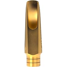 BetterSax Burnin' Metal Alto Saxophone Mouthpiece 24K Gold-Plated Brass, Incredible Projection, Free-Blowing, Reed-Friendly, Hand-Finished & Play-Tested, Medium Facing Curve | Size 6