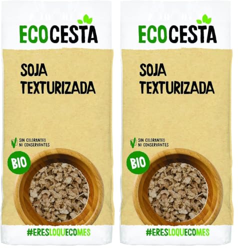 Ecocesta - Soja Texturizada Fina Ecológica - 250 g - Sin Azúcar Añadido - Apto para Veganos - Alto Contenido en Proteínas y Fibra - Ideal para Repostería y Panadería (Paquete de 2)