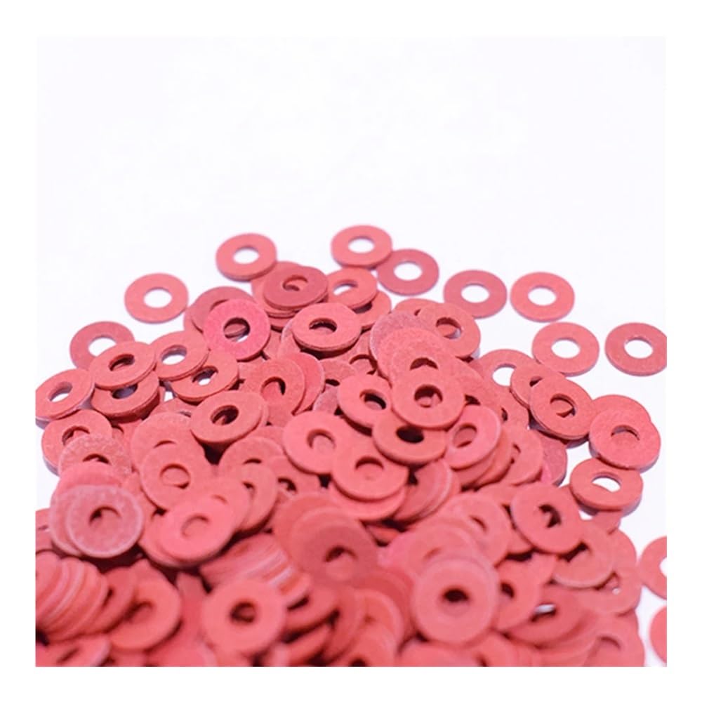 Arandelas Arandelas surtidas (20/50/100 unidades, M2, M2.5, M3, M4, M5, M6, M8, M10, M12, M16), de acero rojo, de fibra de papel, aislantes, juntas planas, anillos lisos, espaciadores de anillo, arand