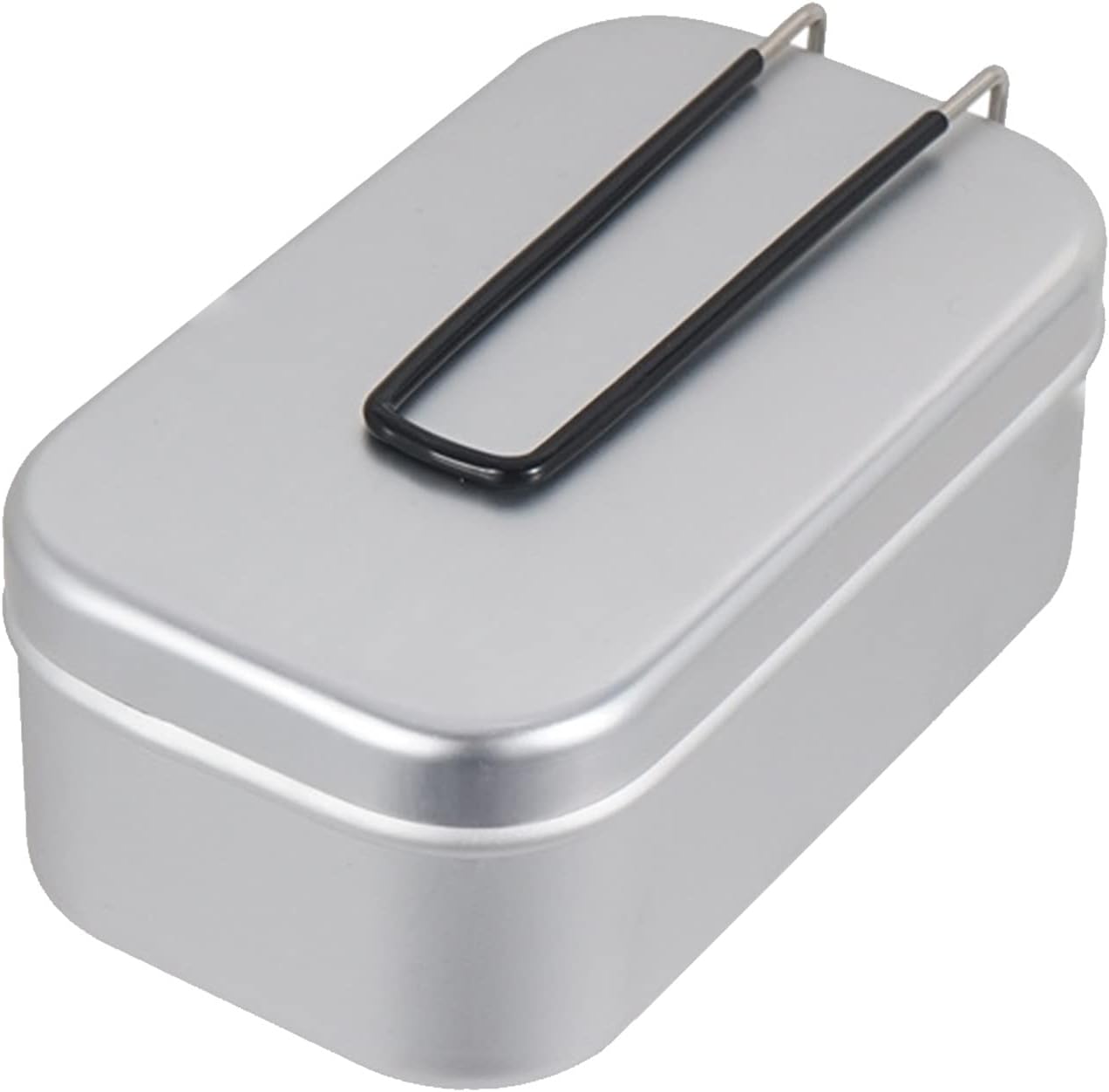 Alomejor lunch box, portable stainless steel with folding handle, cooking container, 800ml steaming rack for outdoor picnics camping hiking work meals