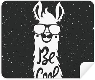 Be Cool Alpaca Black White Quote Cleaning Cloth Screen Cleaner 2pcs Suede Fabric