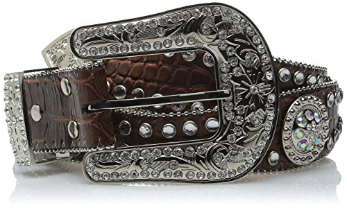 M&F Western Women's Scalloped Croco Concho Belt