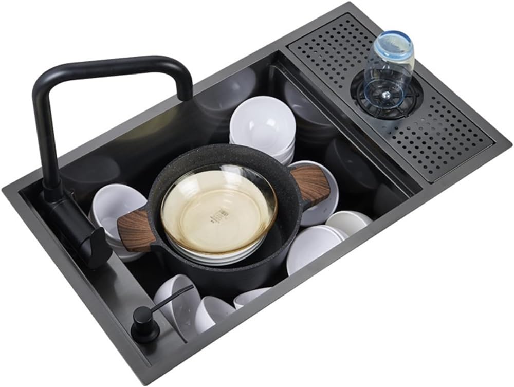 Évier de cuisine encastré compact idéal pour les terrasses, balcons et camping-cars