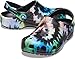 Crocs Men's and Women's Classic Tie Dye Clog, Black/Pastel, 6 US
