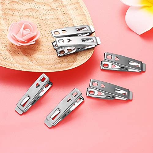 LATRAT 60 Pieces Stainless Steel Mini Heart Pegs Small Clothes Pegs for Multi-Purpose Clothes Towel Clothes Socks Snack Clip - Image 4