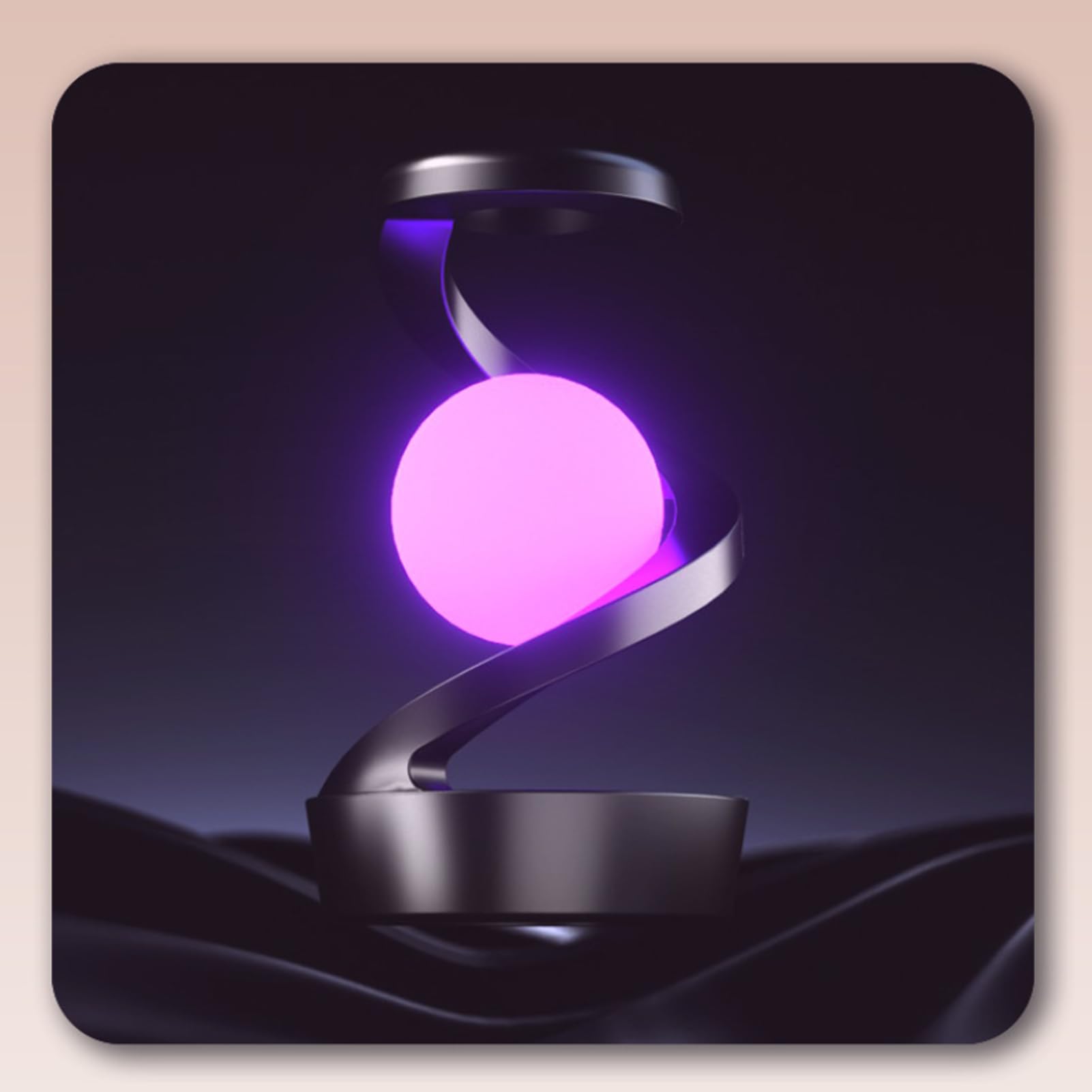 Garosa Lampada da Tavolo a LED a Spirale con Luce a Sfera Fluttuante 3D Lampada da Tavolo a LED Levitante con Sensore di Onde Manuali di Ricarica Wireless per la Decorazione
