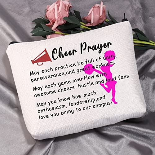 Meikiup Cheerleader Gifts Cheerleading Case For Girls Cheer Makeup Bag Portable Travel Accessories Toiletry Bag Cheer Team Gift (Cheer Prayer Bag) #TOP3