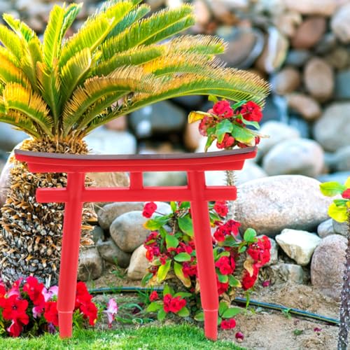 Image of Toddmomy Aquarium Torii Sculpture Decor Mini Japanese Shrine Gate Ornament for Fish Tank Landscape Decoration Accessory 1.49X1.29X0.11In Set of 4
