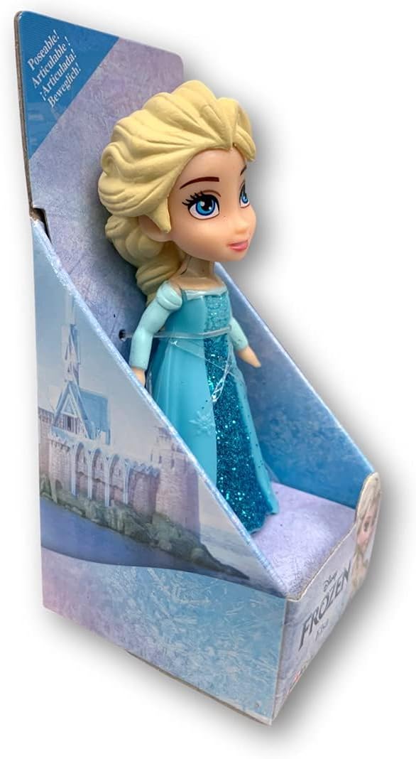 Amarina Packed in Clear Box for Gift Frozen Mini Poseable 3.5'' Doll Choose from All 14 Style Frozen Characters (ELSA Aqua)