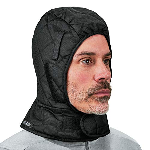 Winter Hard Hat Liner, Insulated, Fleece Lined, Shoulder Length, Ergodyne N-Ferno 6867, Black